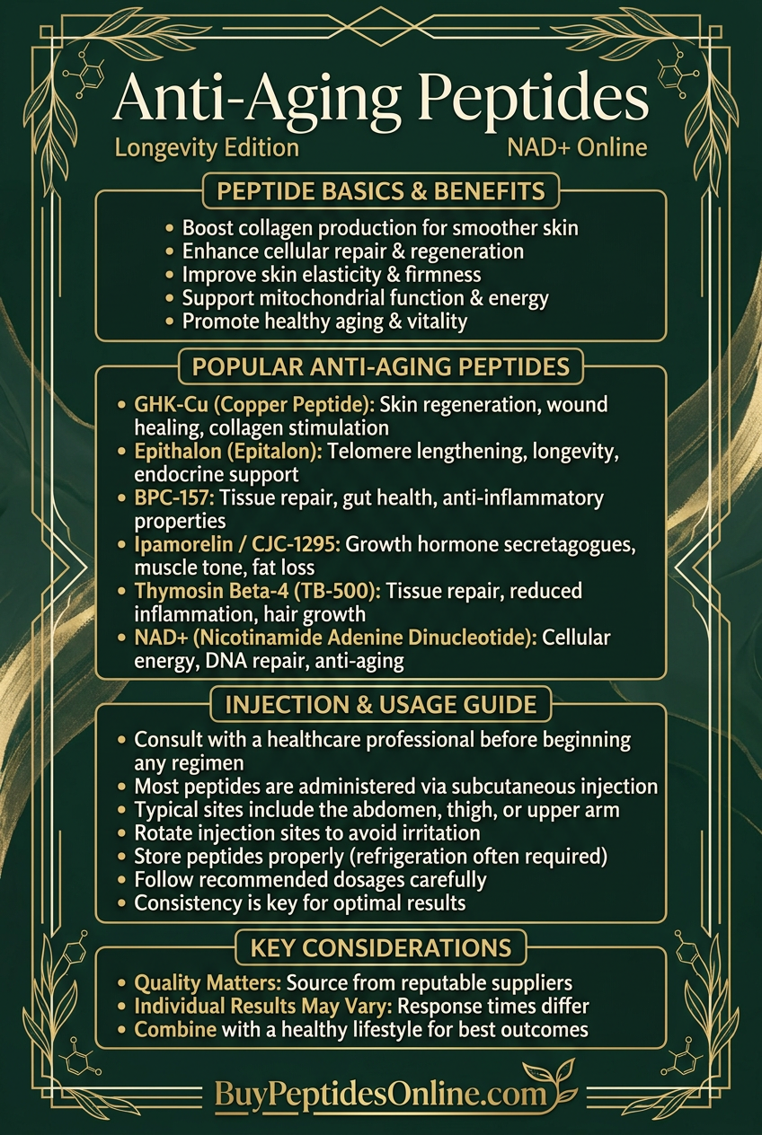 Anti-Aging Peptides — Longevity Edition | NAD+ Online