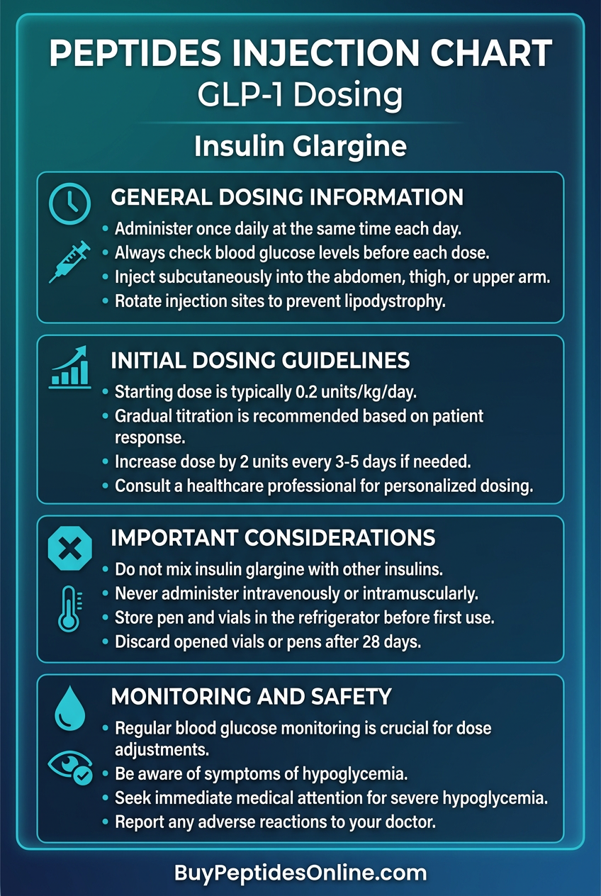 Peptides Injection Chart — GLP-1 Dosing | Insulin Glargine