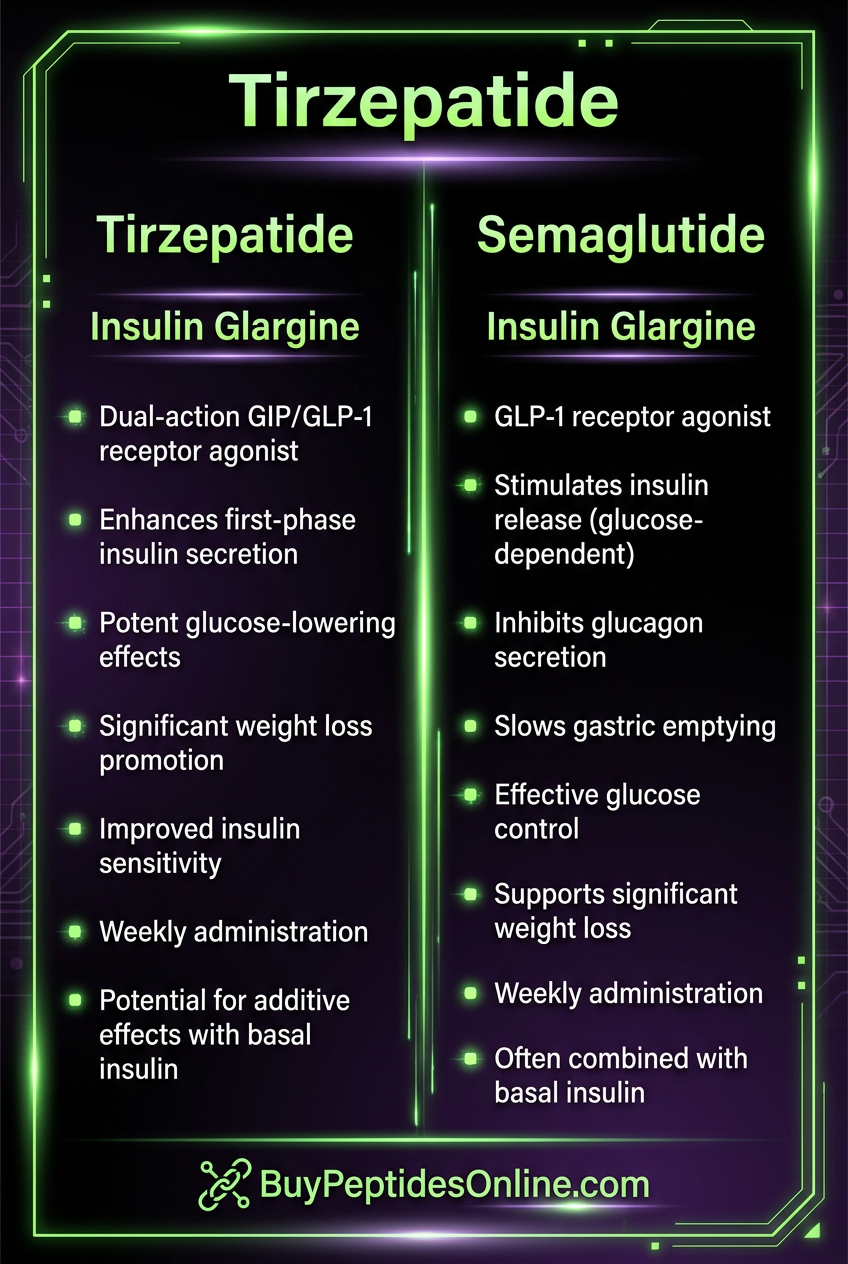 Tirzepatide — vs Semaglutide | Insulin Glargine