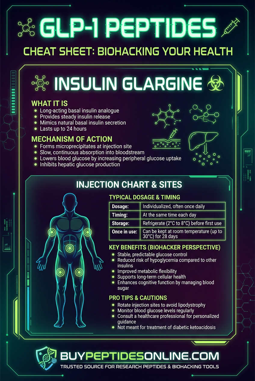 GLP-1 Peptides — Cheat Sheet | Insulin Glargine