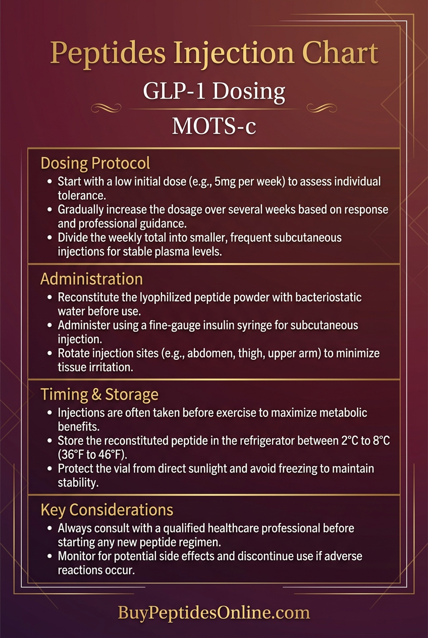 Peptides Injection Chart — GLP-1 Dosing | MOTS-c