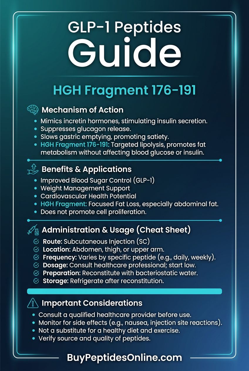 GLP-1 Peptides — Guide | HGH Fragment 176-191