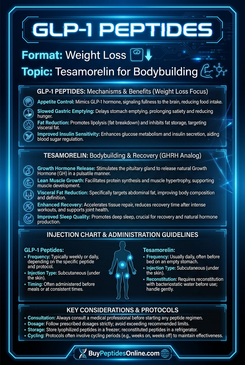 GLP-1 Peptides — Weight Loss | Tesamorelin for Bodybuild