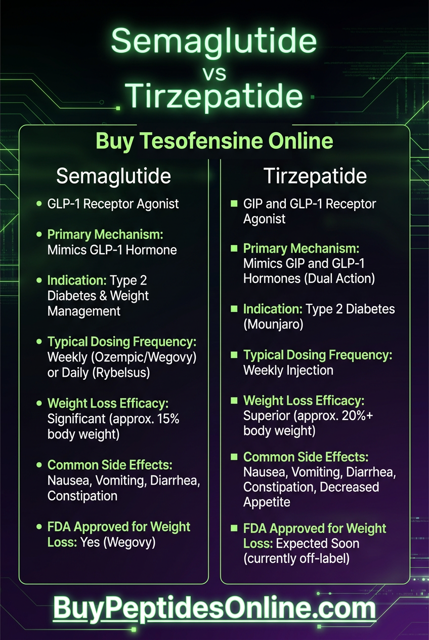 Semaglutide — vs Tirzepatide | Buy Tesofensine Online