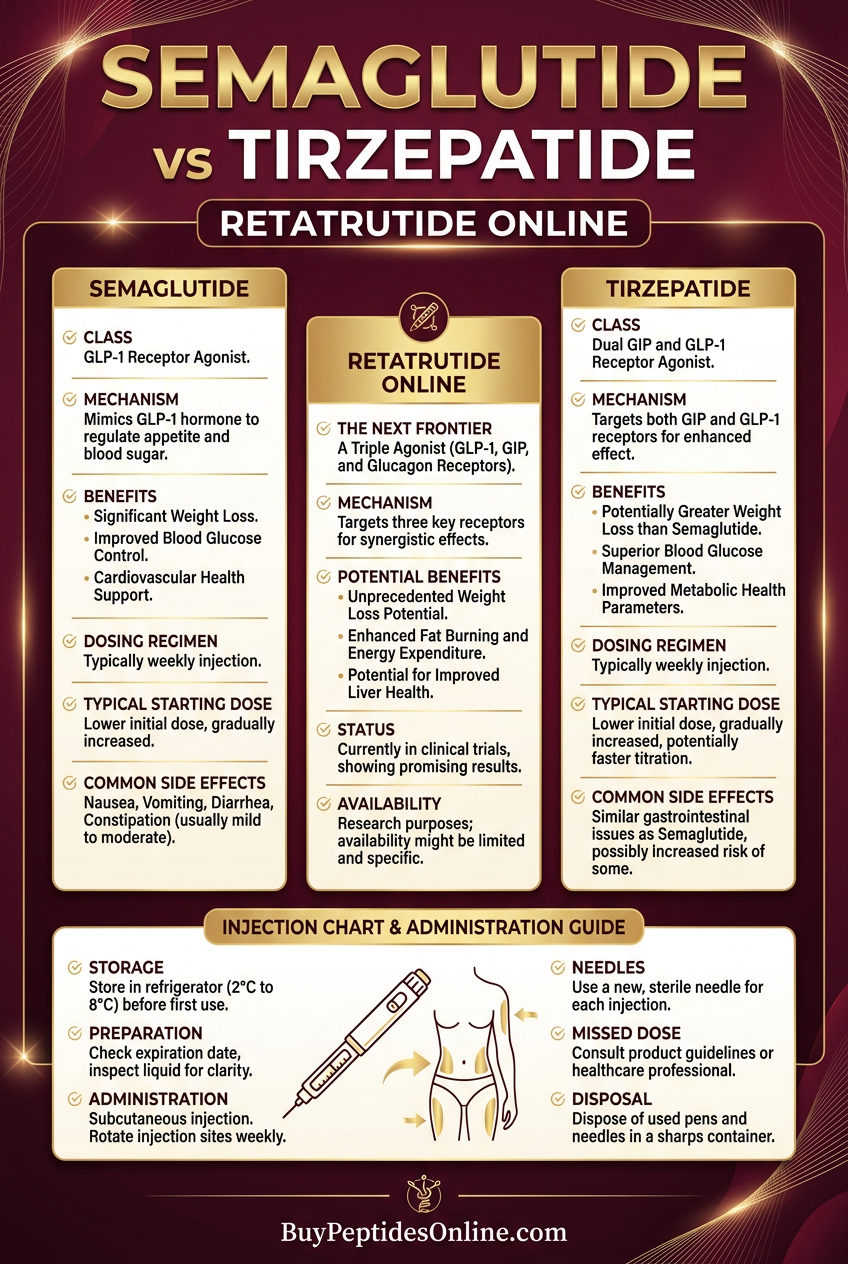Semaglutide — vs Tirzepatide | Retatrutide Online