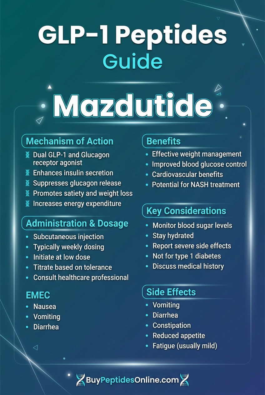 GLP-1 Peptides — Guide 2026 | Mazdutide
