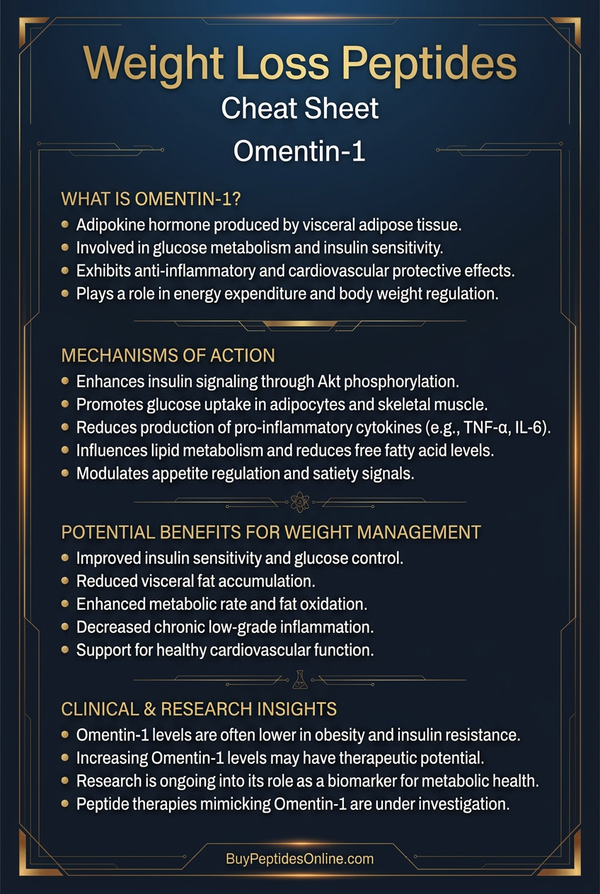 Weight Loss Peptides — Cheat Sheet | Omentin-1