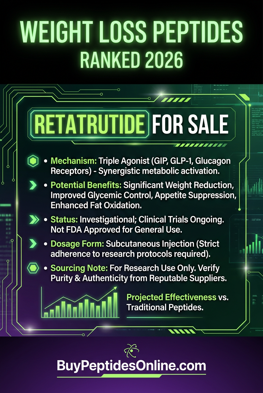 Weight Loss Peptides — Ranked 2026 | Retatrutide for Sale