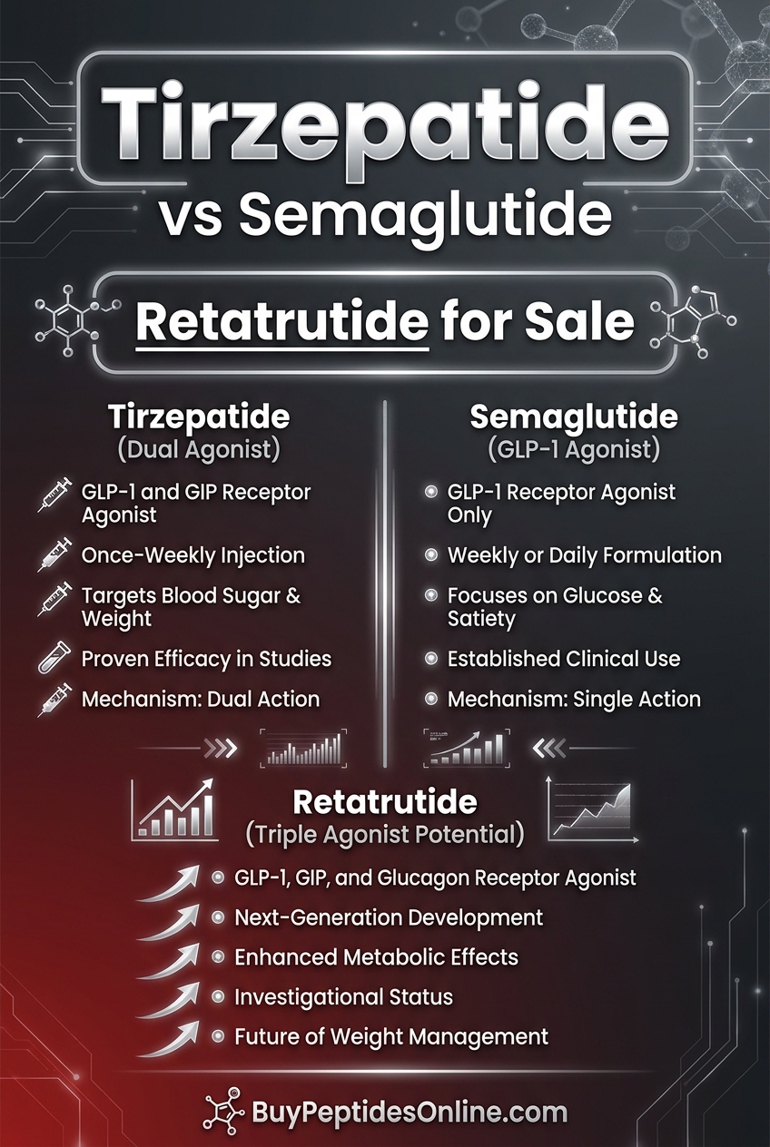 Tirzepatide — vs Semaglutide | Retatrutide for Sale