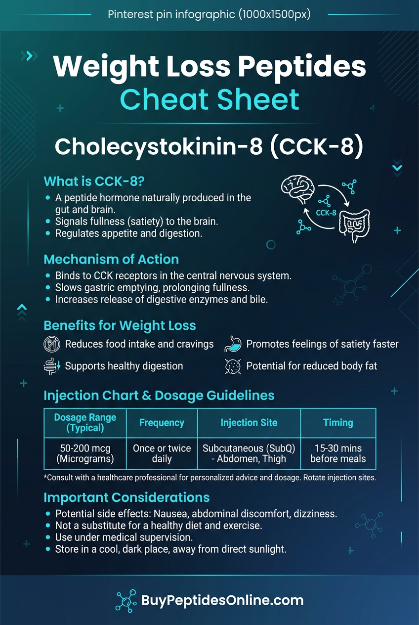Weight Loss Peptides — Cheat Sheet | Cholecystokinin-8 (CCK-8)