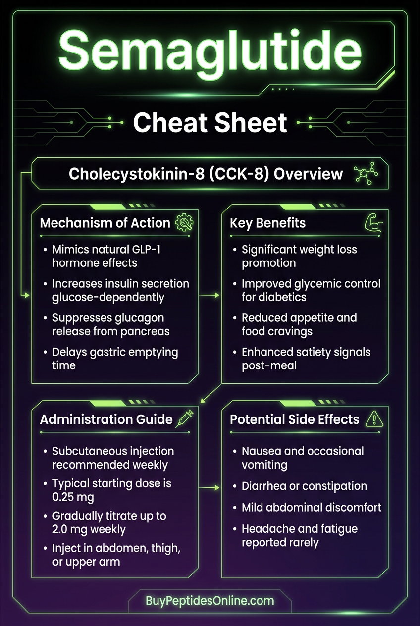 Semaglutide — Cheat Sheet | Cholecystokinin-8 (CCK-8)