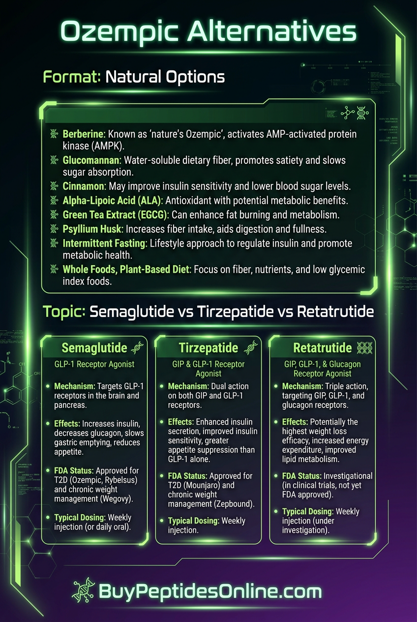 Ozempic Alternatives — Natural Options 2026 | Semaglutide vs Tirzepatid