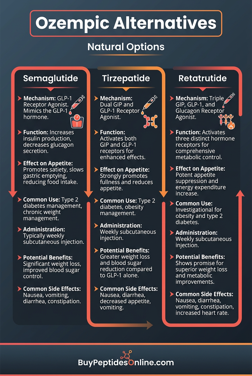 Ozempic Alternatives — Natural Options 2026 | Semaglutide vs Tirzepatid