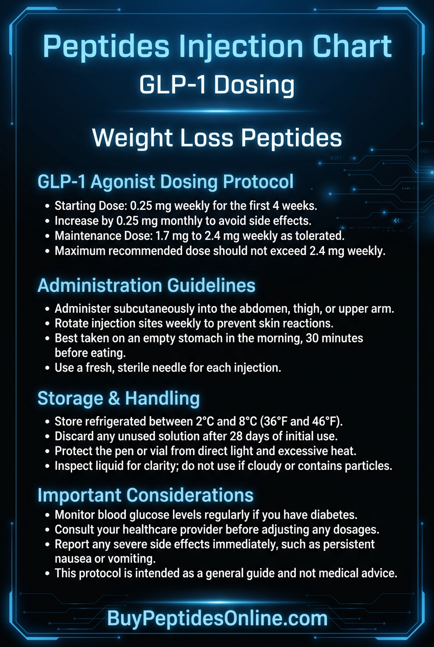 Peptides Injection Chart — GLP-1 Dosing | Weight Loss Peptides
