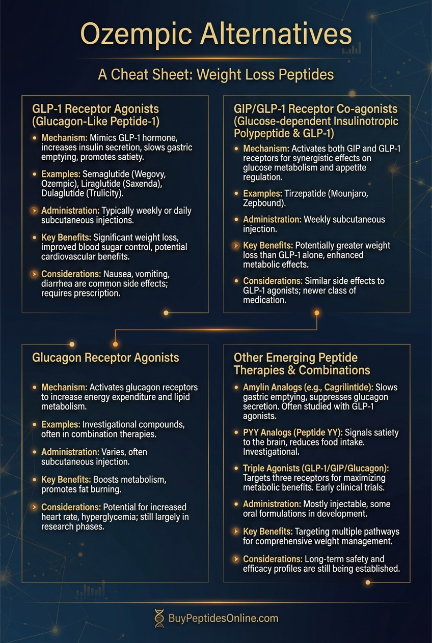 Ozempic Alternatives — Cheat Sheet | Weight Loss Peptides