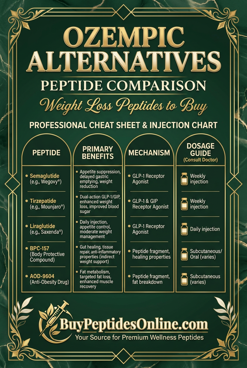 Ozempic Alternatives — Peptide Comparison | Weight Loss Peptides to B