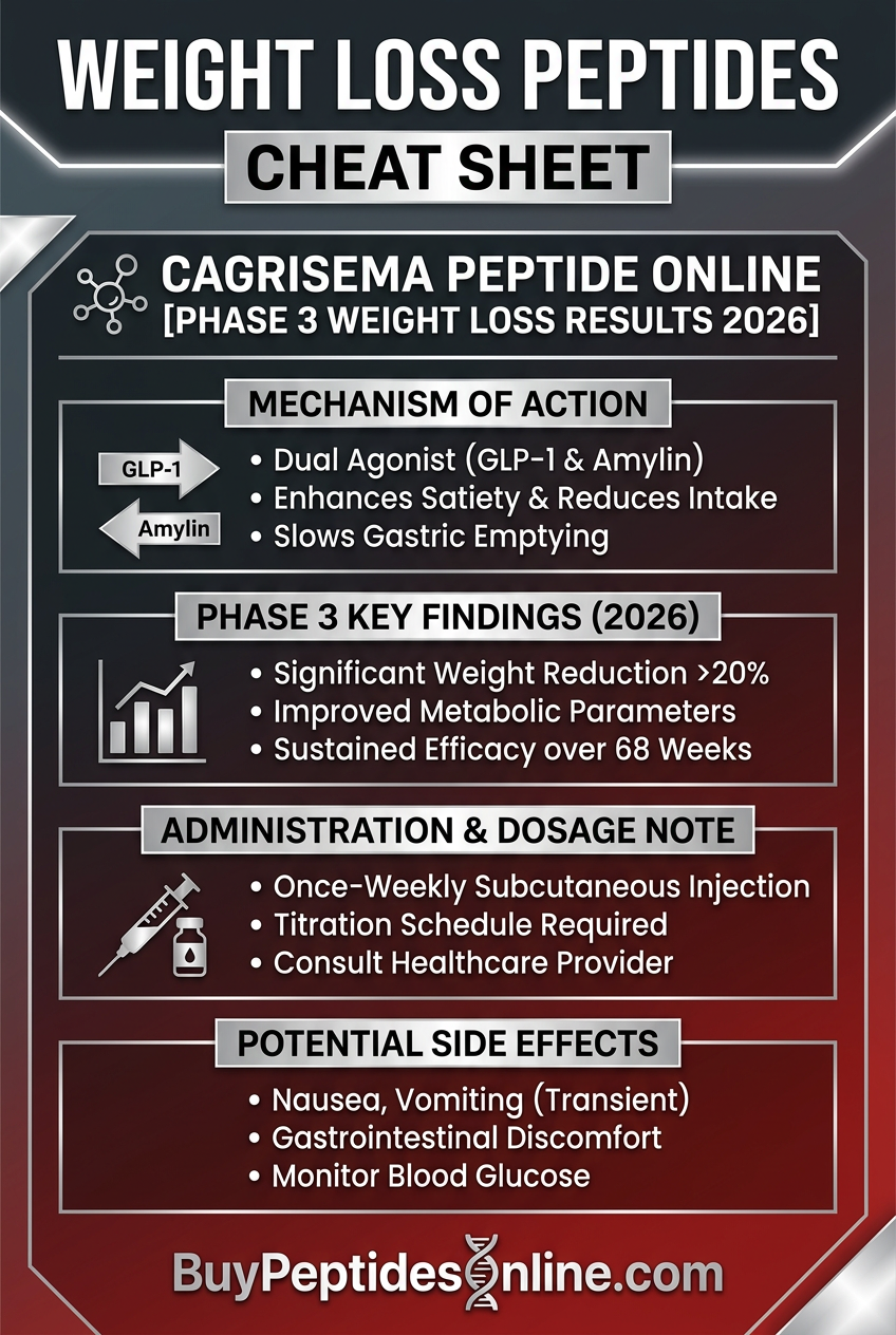 Weight Loss Peptides — Cheat Sheet | Cagrisema Peptide Online 