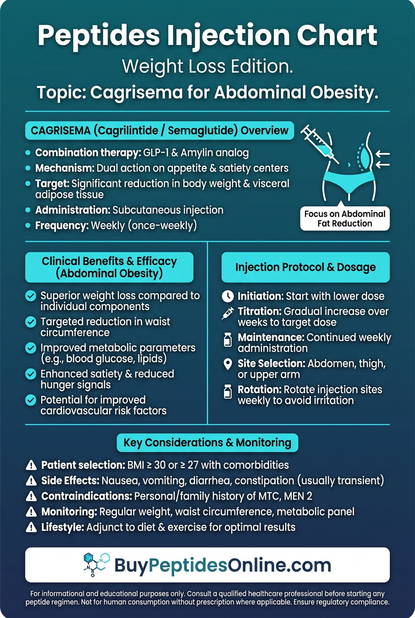Peptides Injection Chart — Weight Loss Edition | Cagrisema for Abdominal O