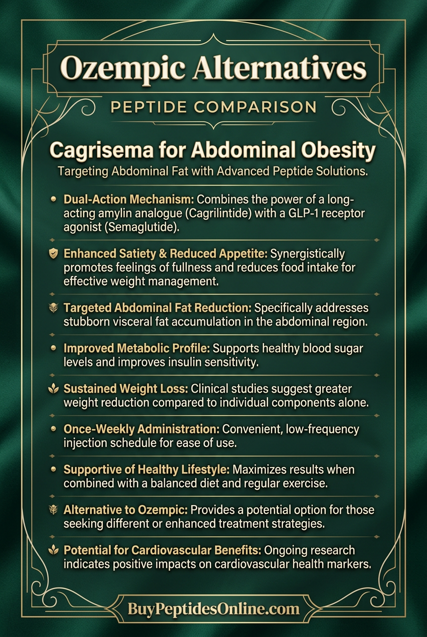 Ozempic Alternatives — Peptide Comparison | Cagrisema for Abdominal O
