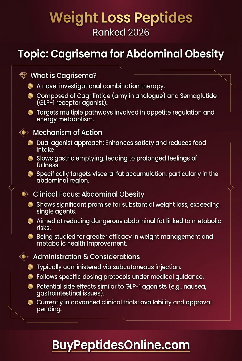 Weight Loss Peptides — Ranked 2026 | Cagrisema for Abdominal O