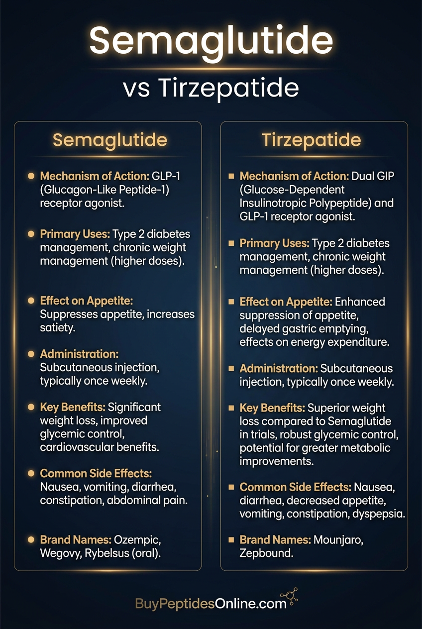 Semaglutide — vs Tirzepatide | Tirzepatide Online