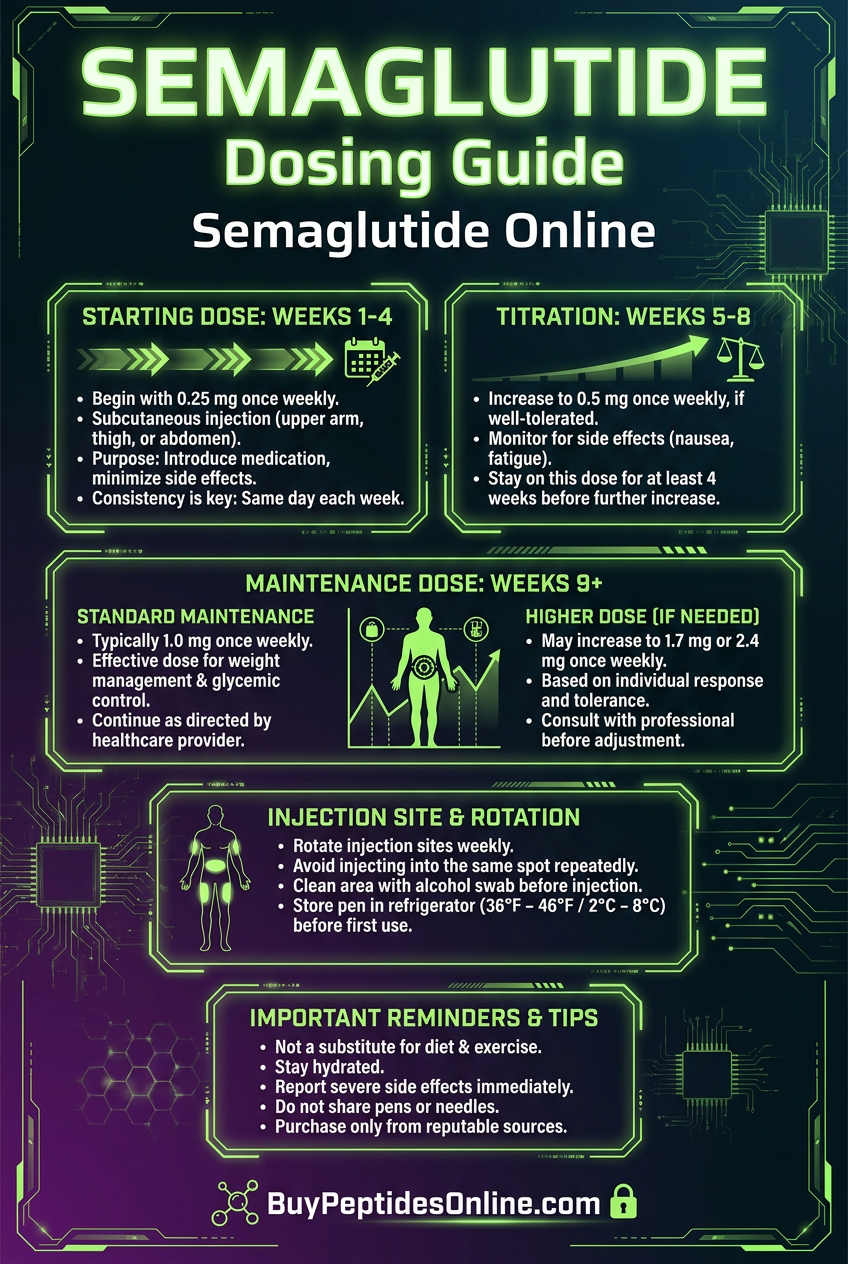 Semaglutide — Dosing Guide 2026 | Semaglutide Online