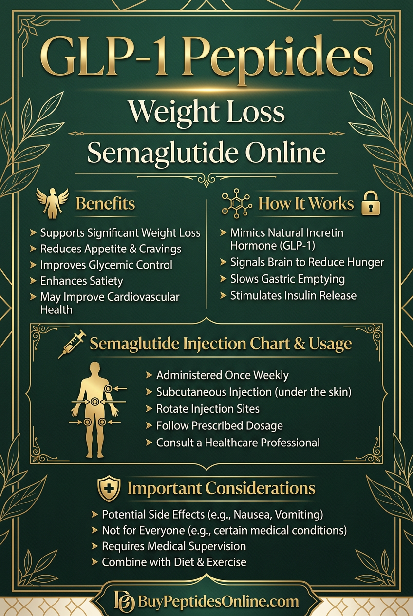 GLP-1 Peptides — Weight Loss 2026 | Semaglutide Online