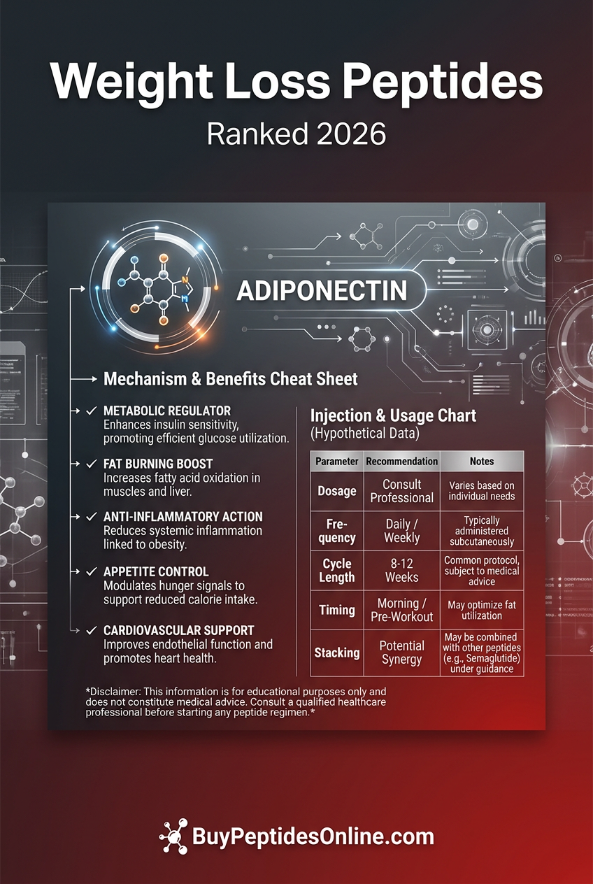 Weight Loss Peptides — Ranked 2026 | Adiponectin