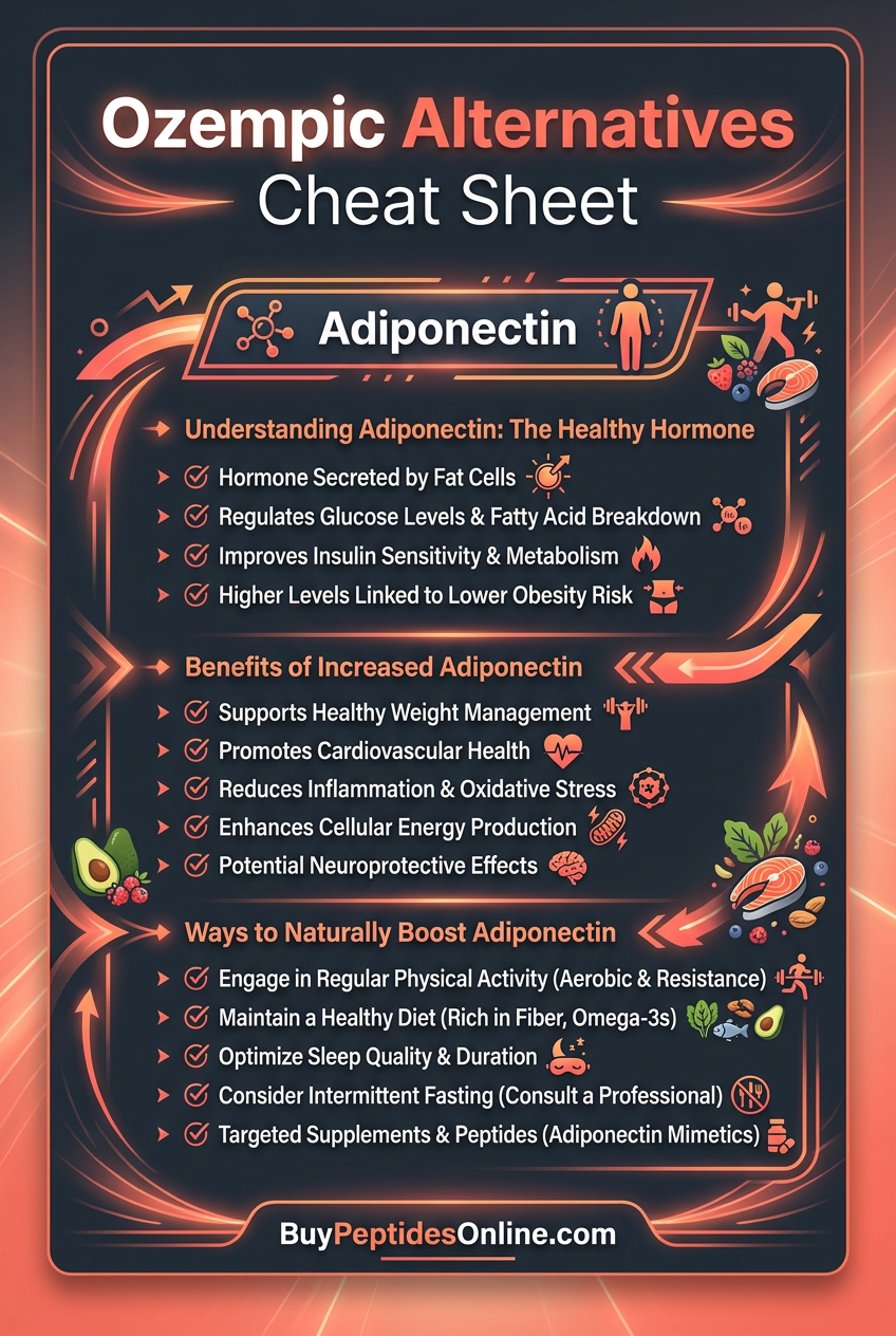 Ozempic Alternatives — Cheat Sheet | Adiponectin