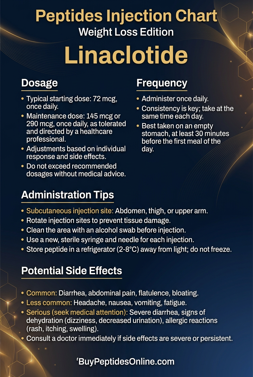 Peptides Injection Chart — Weight Loss Edition | Linaclotide