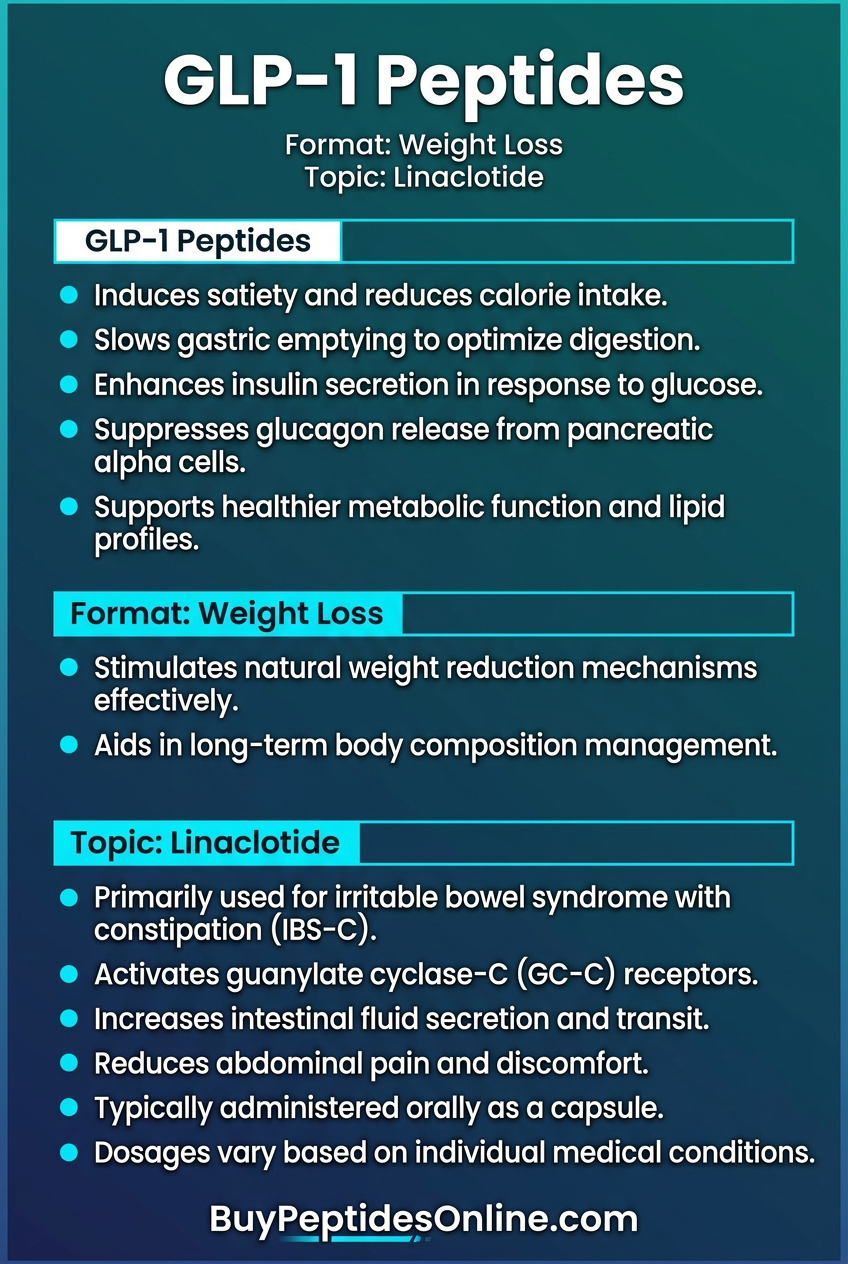 GLP-1 Peptides — Weight Loss | Linaclotide