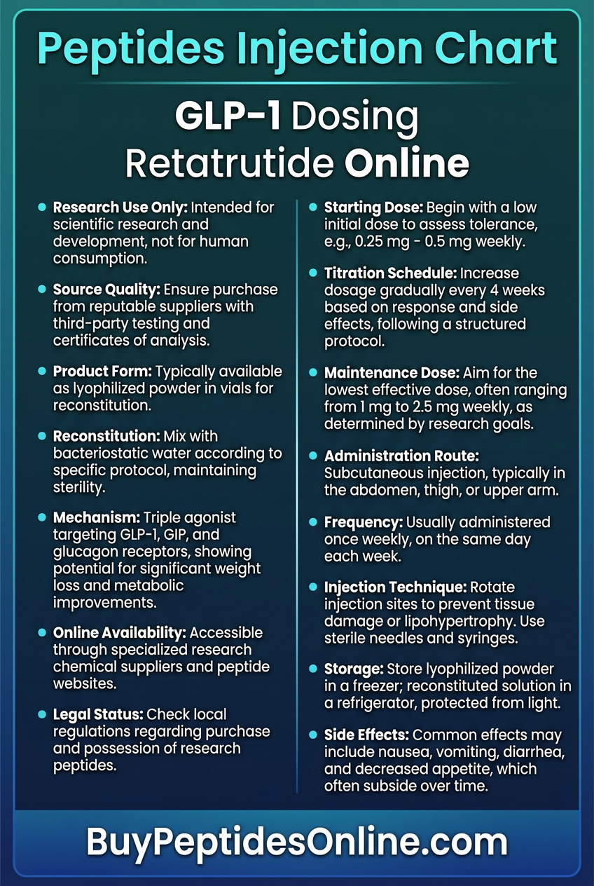 Peptides Injection Chart — GLP-1 Dosing | Retatrutide Online