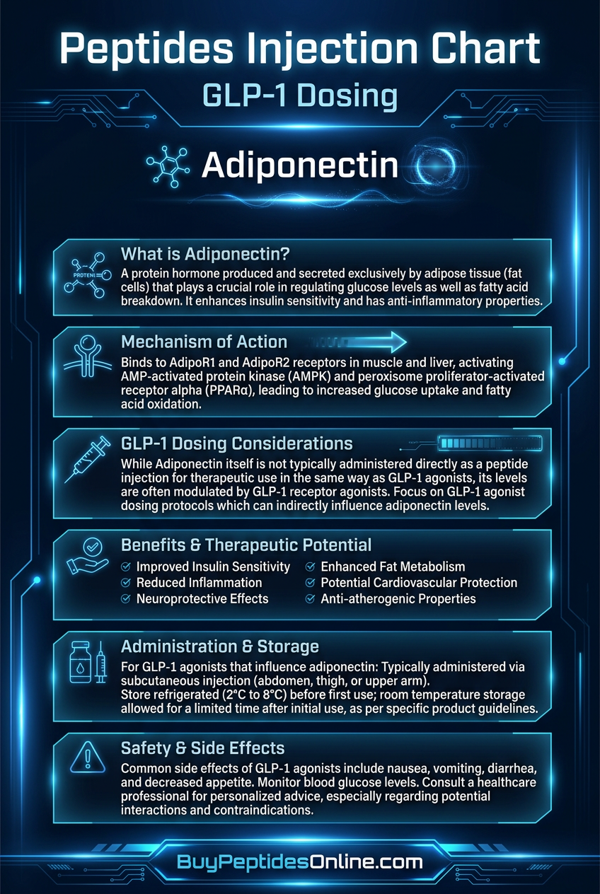 Peptides Injection Chart — GLP-1 Dosing | Adiponectin