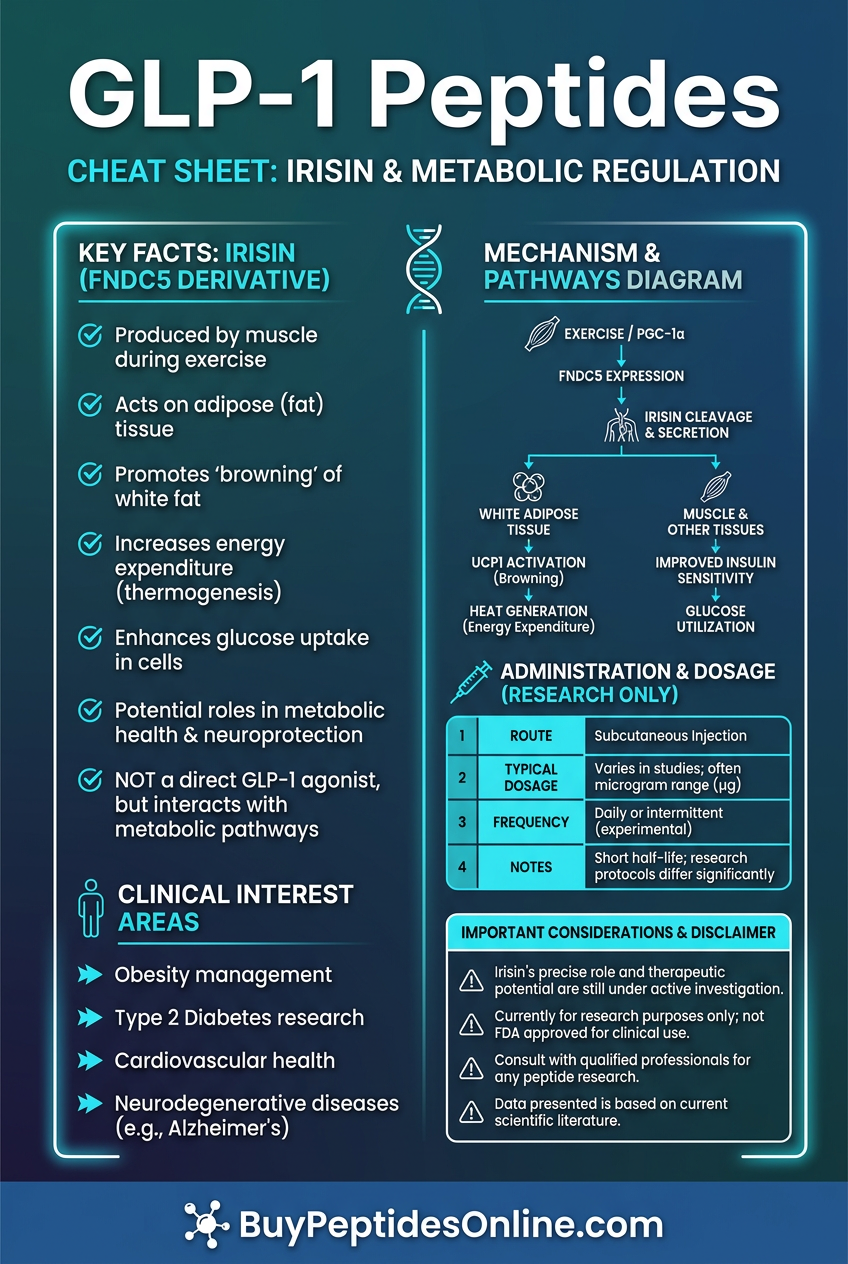 GLP-1 Peptides — Cheat Sheet | Irisin