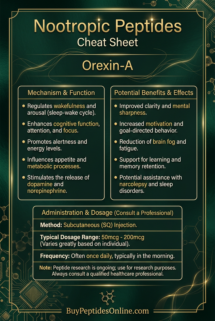 Nootropic Peptides — Cheat Sheet | Orexin-A