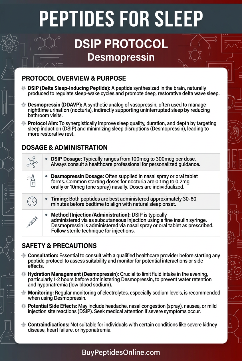 Peptides for Sleep — DSIP Protocol | Desmopressin