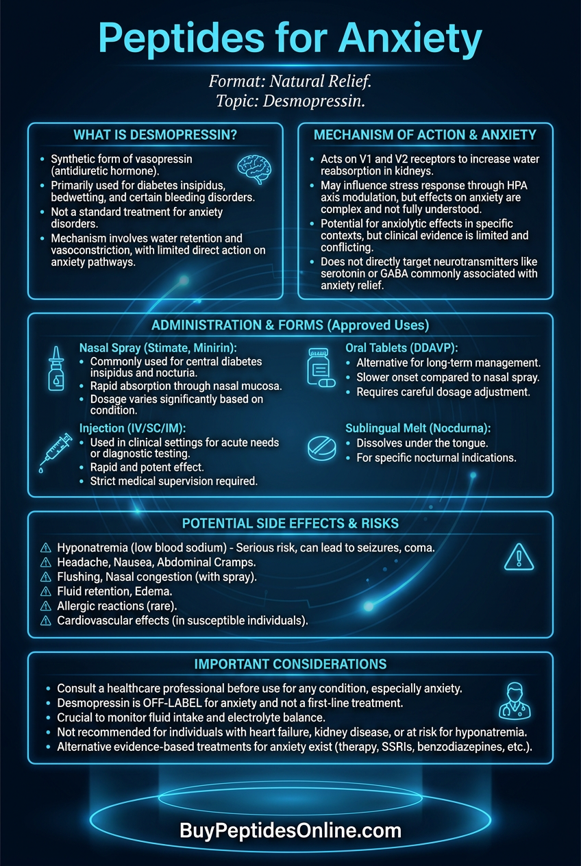 Peptides for Anxiety — Natural Relief | Desmopressin