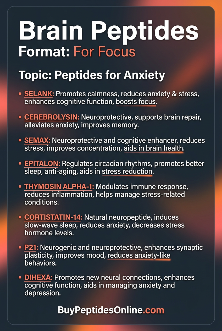 Brain Peptides — For Focus | Peptides for Anxiety