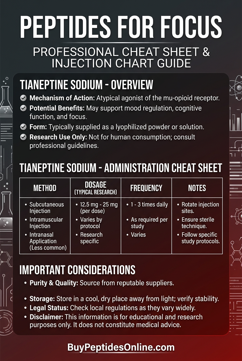 Peptides for Focus — Guide | Tianeptine Sodium