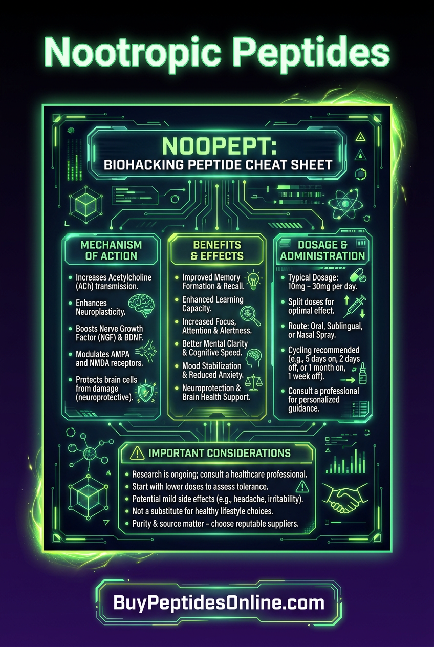 Nootropic Peptides — Comparison Chart | Noopept