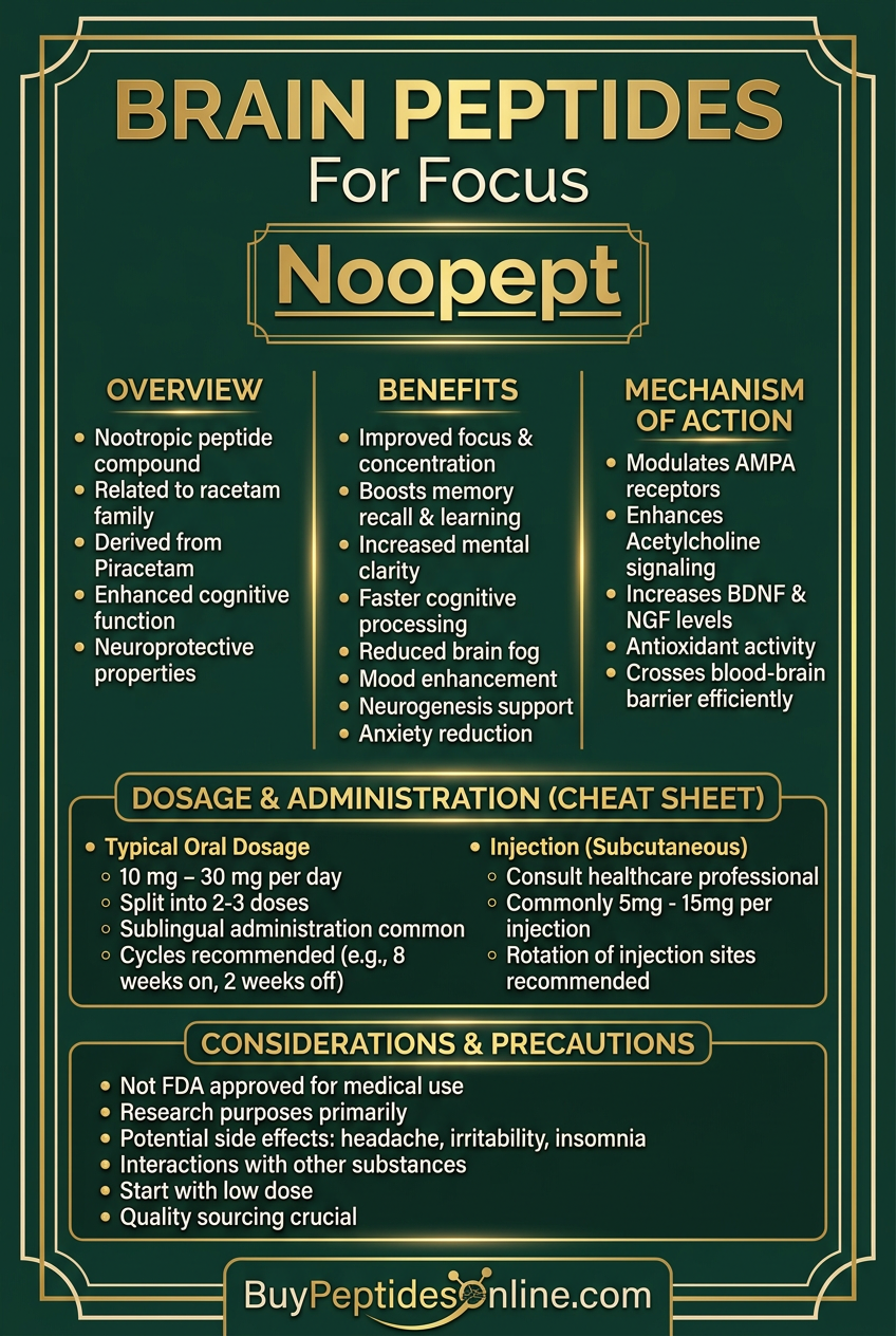Brain Peptides — For Focus | Noopept