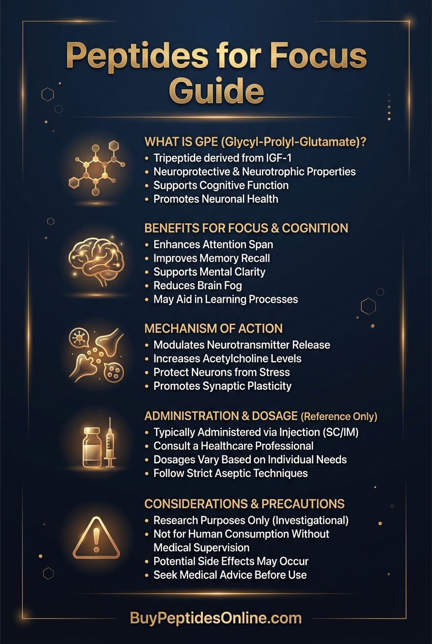Peptides for Focus — Guide | GPE (Glycyl-Prolyl-Glutam