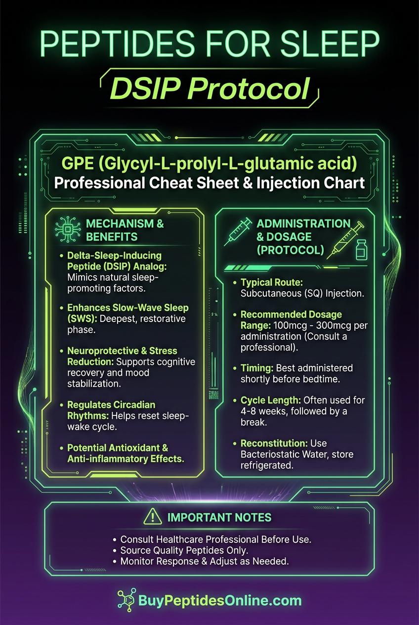 Peptides for Sleep — DSIP Protocol | GPE (Glycyl-L-prolyl-L-gl