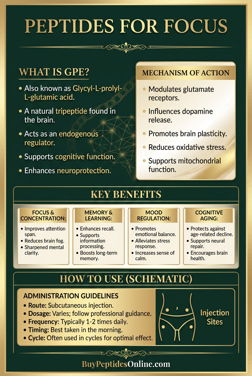 Peptides for Focus — Guide | GPE (Glycyl-L-prolyl-L-gl