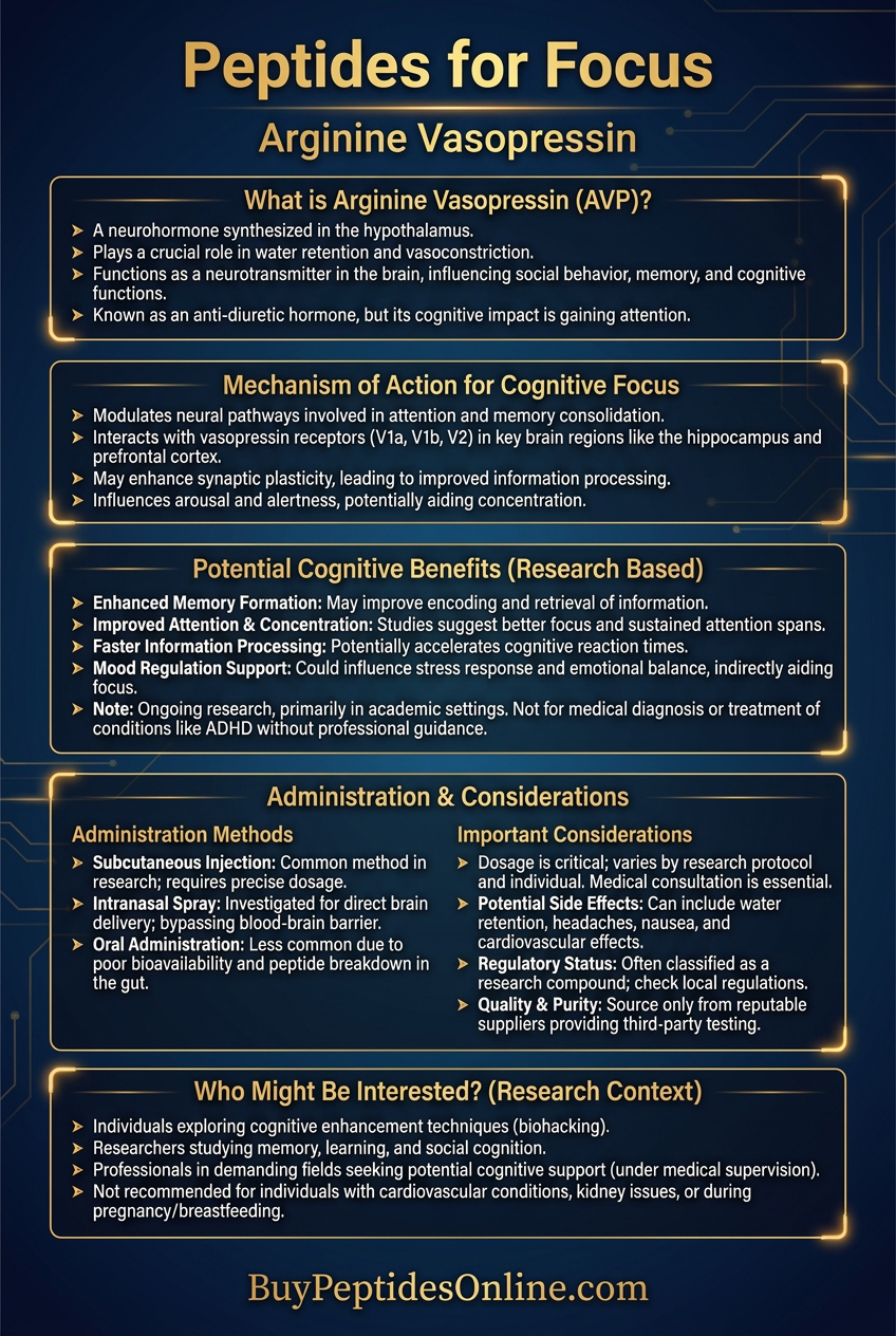 Peptides for Focus — Guide | Arginine Vasopressin
