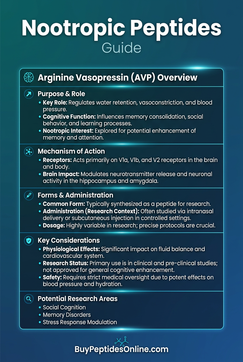 Nootropic Peptides — Guide | Arginine Vasopressin