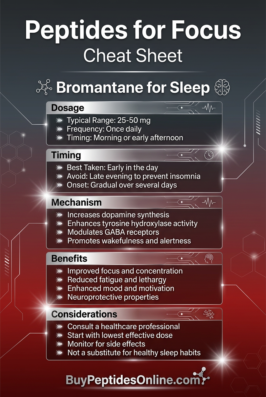 Peptides for Focus — Cheat Sheet | Bromantane for Sleep
