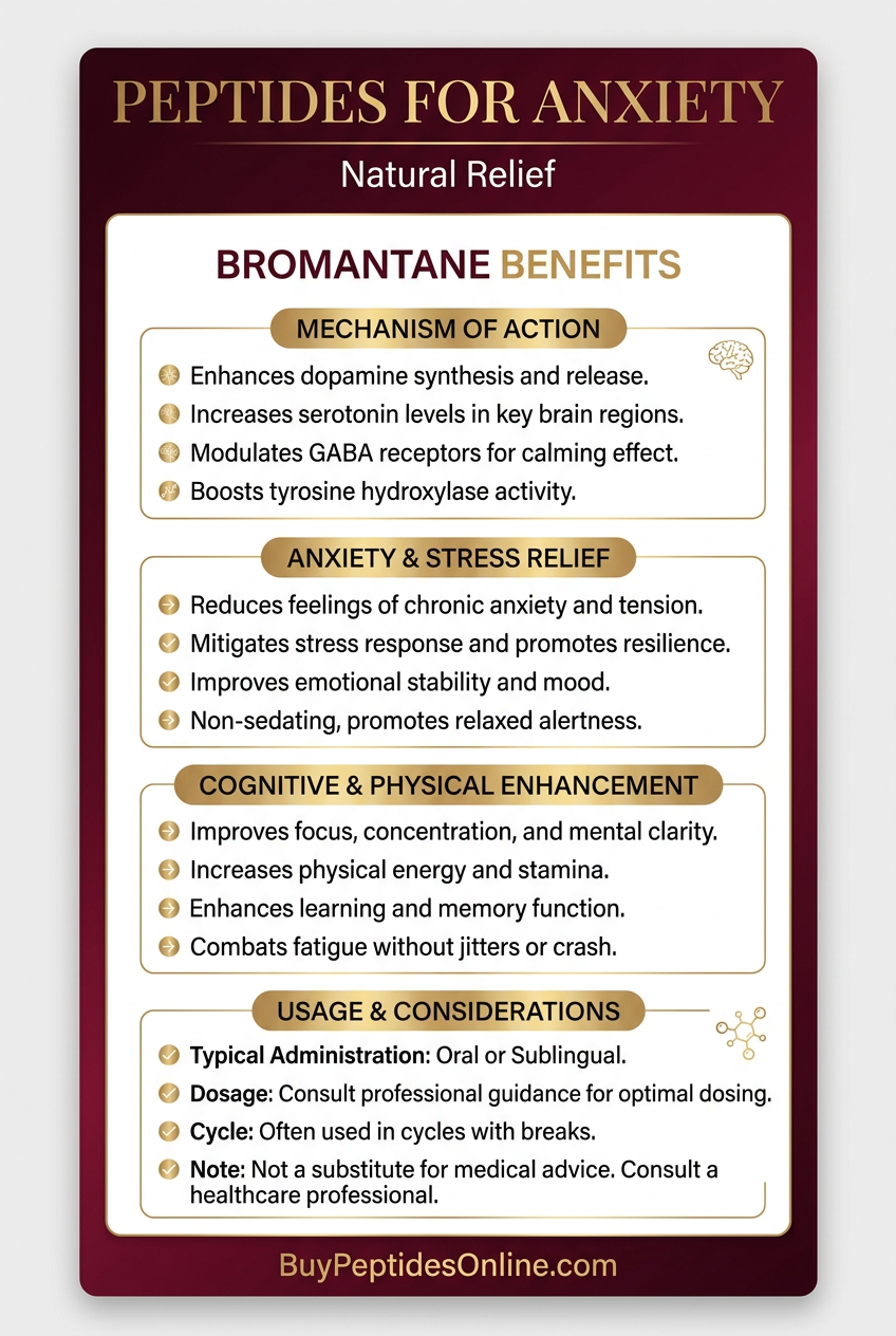 Peptides for Anxiety — Natural Relief | Bromantane Benefits
