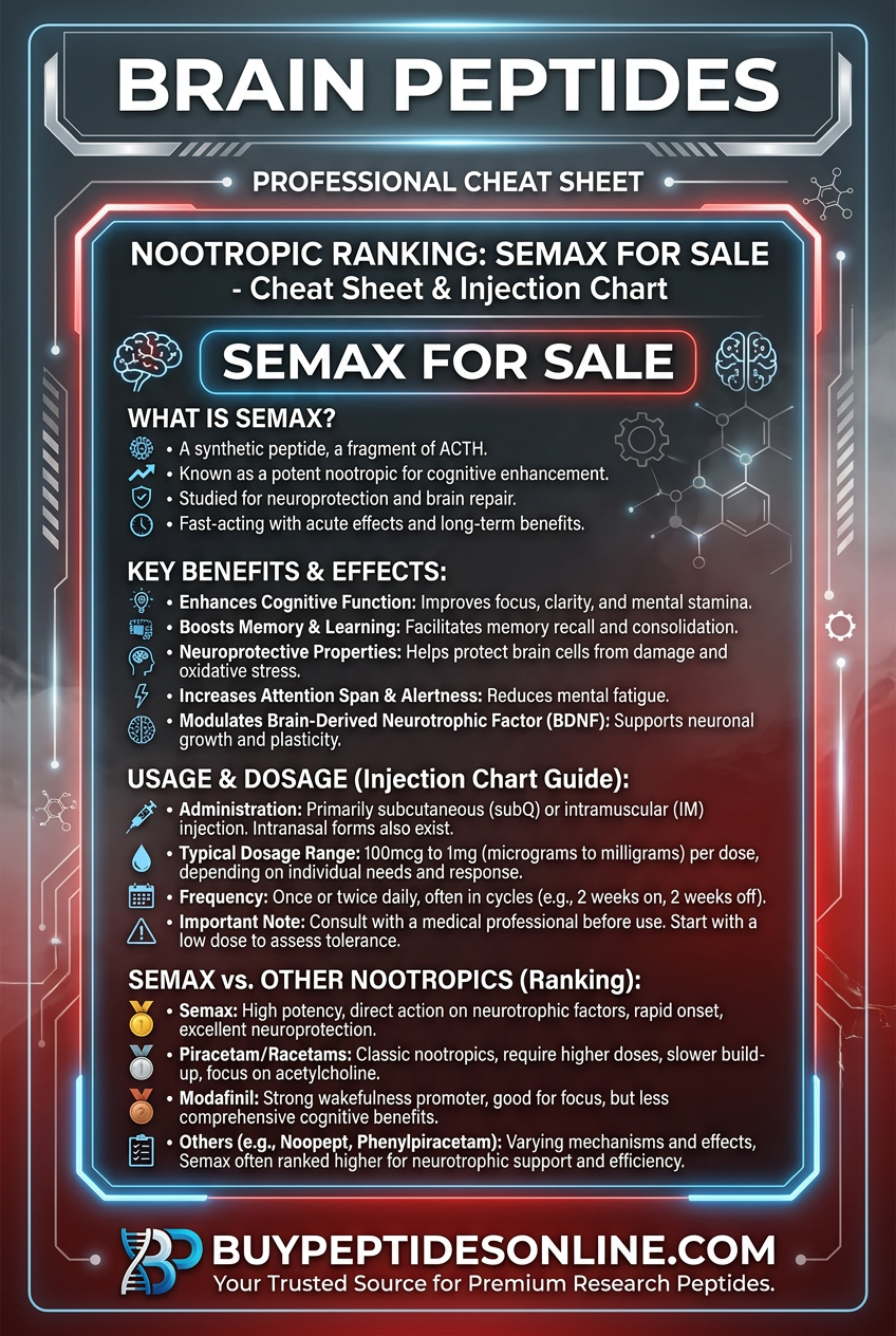 Brain Peptides — Nootropic Ranking | Semax for Sale