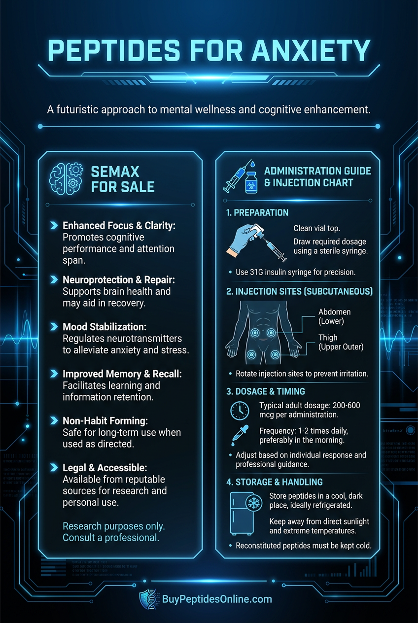 Peptides for Anxiety — Guide | Semax for Sale